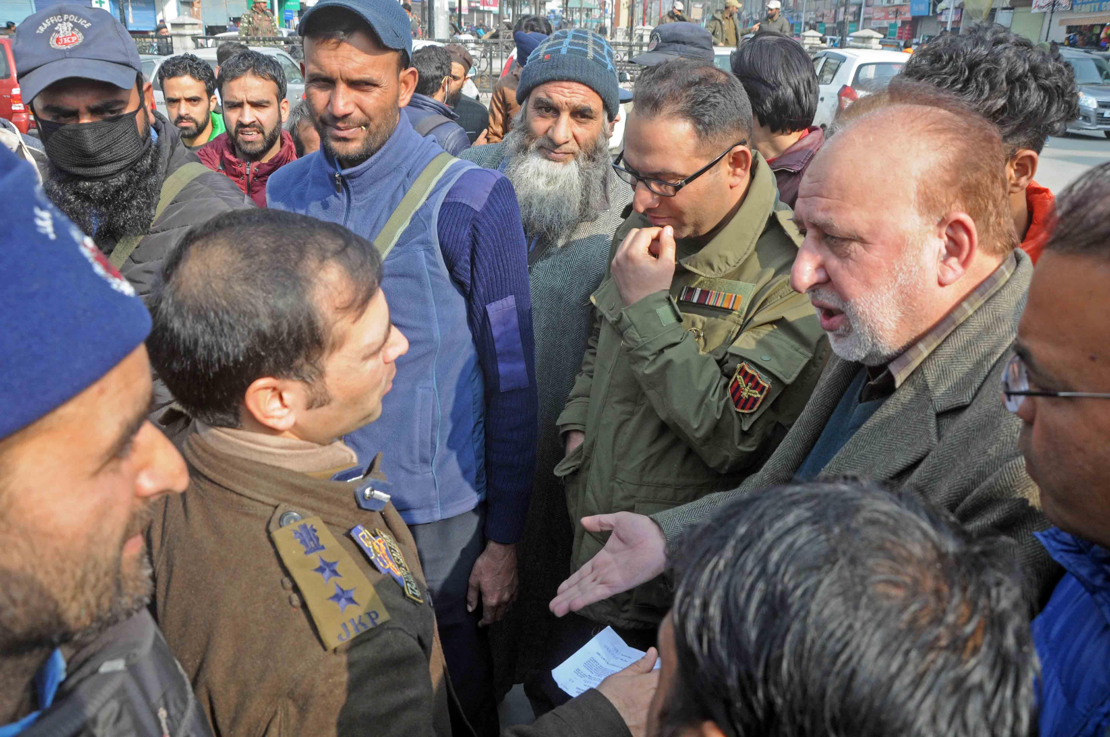 Shopkeepers protest against lack of parking space for shoppers
